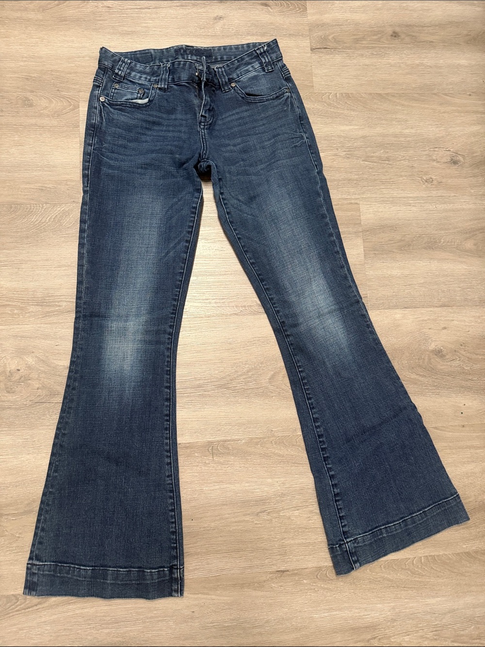 Rock & Roll Cowgirl Dark Blue Flare Jeans
